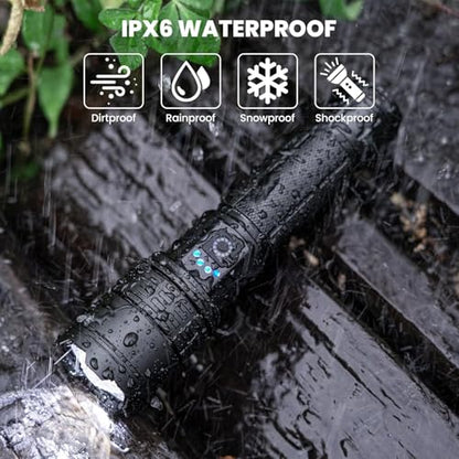 Kmivo Rechargeable Led Flashlight High Lumens - 990,000lm Bright Powerful Flash Light with 5 Modes, Waterproof Handheld Linterna for Home, Camping(3 Packs) - size: M-3P