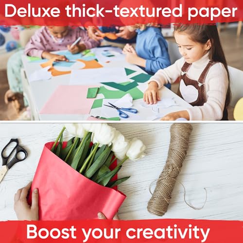 18" x 1200" (100 ft) Red Kraft Paper (Case of 16 Rolls), Made in USA - color: Red, style: Bulk Case - 1 Color