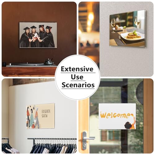 MaxGear Acrylic Sign Holder 8.5 x 11 Wall Mount, 12 Pack, Landscape - size: 11"x8.5"-12Pack