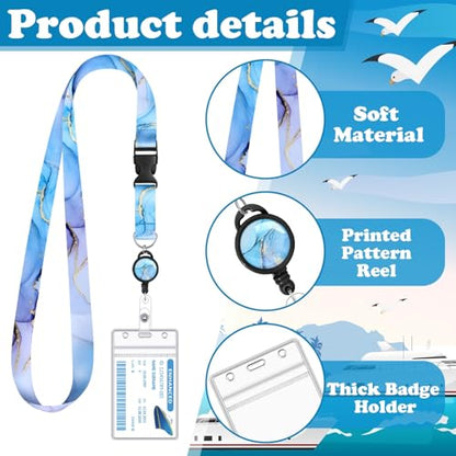 2 Pieces Cruise Lanyard for Ship Cards, Detachable, Cruise Essentials 2026 - color: Purplish Blue