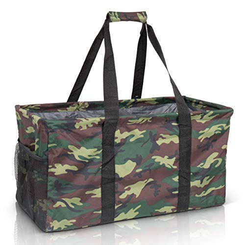 Extra Large Utility Tote Bag - Oversized Collapsible Beach Bag - Camo - color: Camo