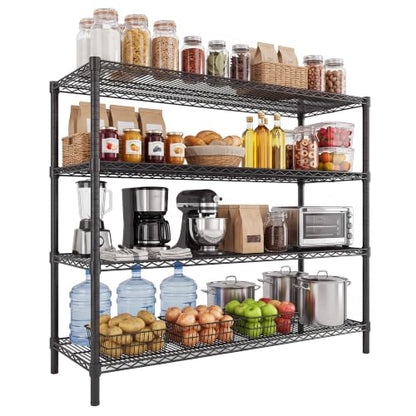 Garvee 2600LBS 4-Tier Storage Shelves Heavy Duty, Adjustable Metal Shelving - size: 55"Wx17.7"Dx63"H(4-Tiers)