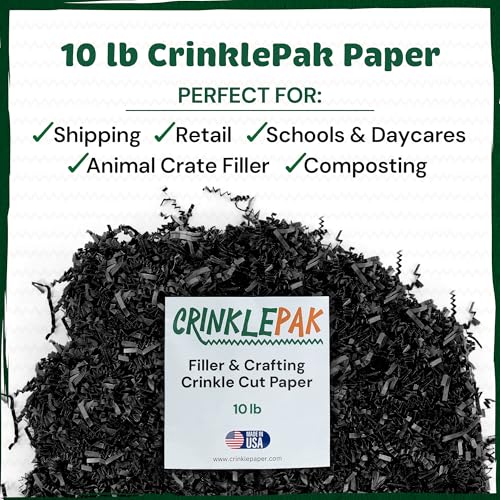 10LB Black Crinkle Paper Filler USA Made - color: Black, size: 10 LB