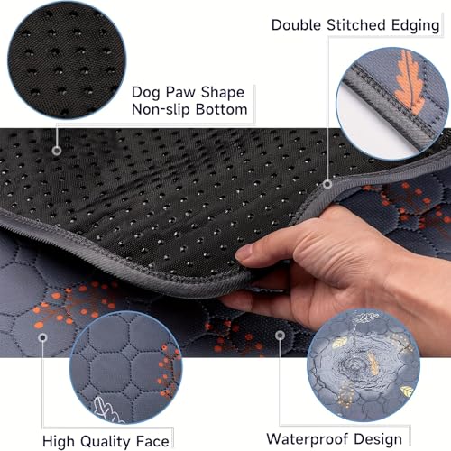 6'Pcs Washable Pee Pads, Reusable Puppy Pet Training Pads, Waterproof Dog Crate, Whelping Pad, Non-Slip Protects Against Urine Leakage Deep Grey 12*12(in) - color: Deepgrey, size: 12*12 in