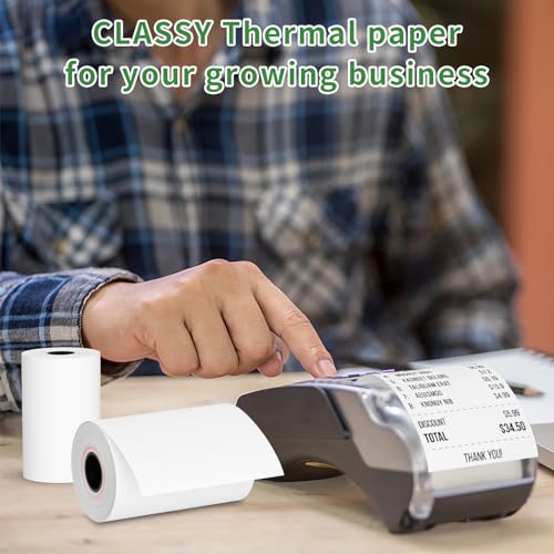 CLASSY 2 1/4" x 50' feet Thermal Register Paper Roll, 10 Rolls - size: 2 1/4" x 50', style: 10 Rolls