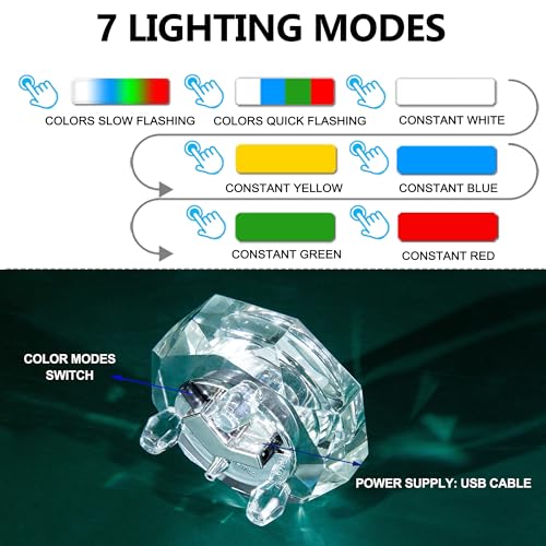 IFOLAINA Crystal LED Light Base Multicolor Changing Pedestal - color: O-Clear-7 Lighting Modes