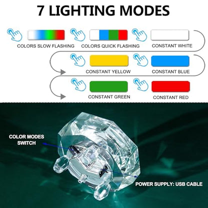 IFOLAINA Crystal LED Light Base Multicolor Changing Pedestal - color: O-Clear-7 Lighting Modes