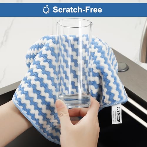 JOYMOOP Microfiber Cleaning Cloth, 18 Piece Set, Small, Blue - color: C