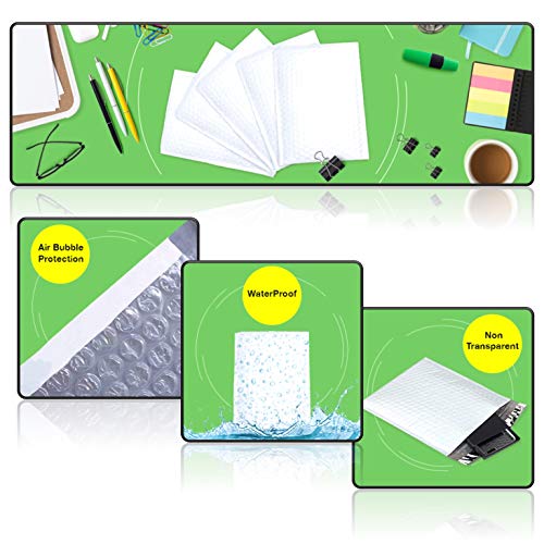 SALES4LESS #7 Poly Bubble Mailers 14.25X20 Inches Shipping Padded Envelopes Self Seal Waterproof Cushioned Mailer 10 Pack (PBMVR_14.25X20-10), White - size: 14.25x20 Pack of 10