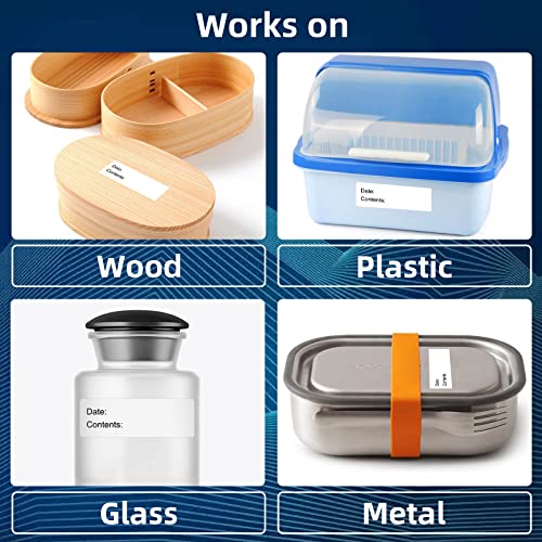 500PCS 1" x 3" Write-On Freezer Labels for Food Containers/Jars - color: 1-color