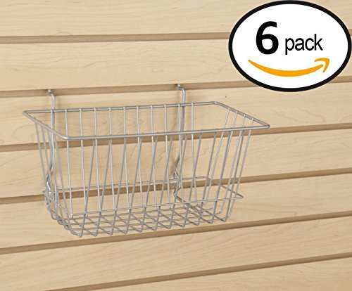 Econoco Multi-Fit Narrow Wire Baskets, Set of 6, Epoxy Chrome - color: Chrome Finish