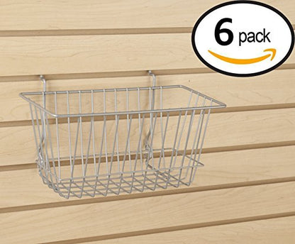 Econoco Multi-Fit Narrow Wire Baskets, Set of 6, Epoxy Chrome - color: Chrome Finish