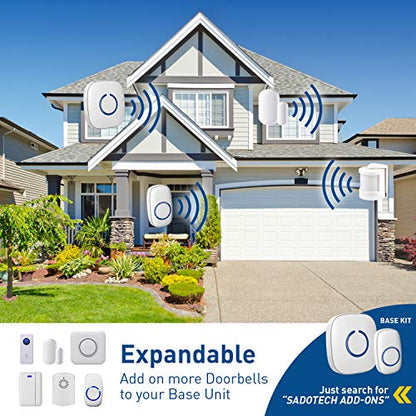 STARPOINT Extra Add-On Plugin Receiver for the STARPOINT Expandable Wireless Multi-Unit Long Range Doorbell Chime Alert System, Model LR, White