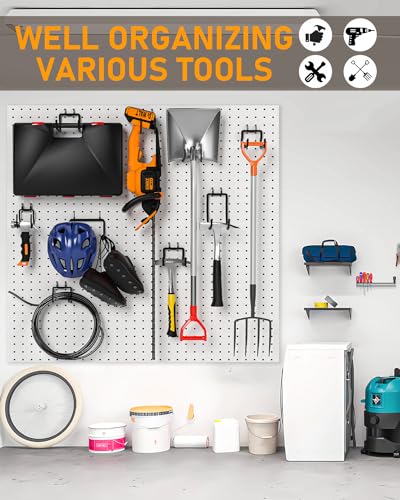 INCLY 24 Pack 1/4" Pegboard Drill Holder Tool Utility Hooks - size: 24 Pack