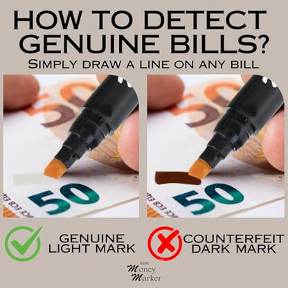 Counterfeit Money Detector Pen (50 Counterfeit Pens) | Detect Fake Bills - size: 50 Pack