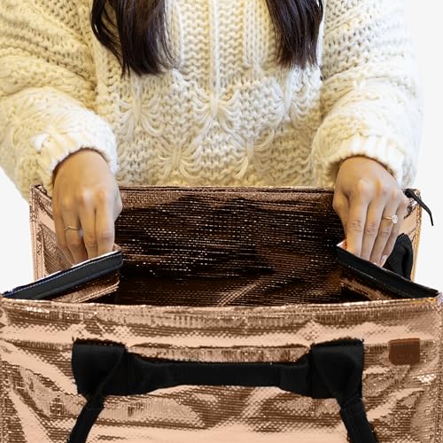 CleverMade Rolling Tote Bag With Wheels, 90L, 75 lb, Rose Gold - color: Rose Gold, size: 90l