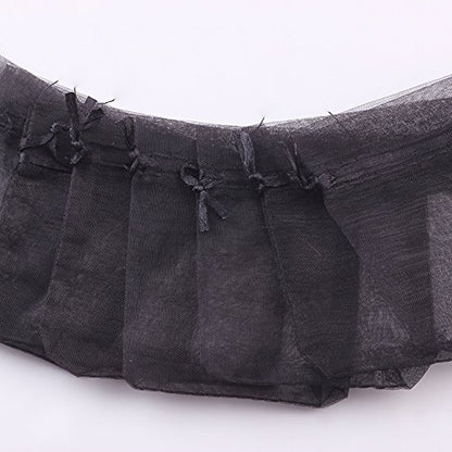 Wudygirl 100 PCS Organza Bags 3.9"x4.7" Gift Bags with Drawstring Black - color: Black, size: 3.9x4.7 IN