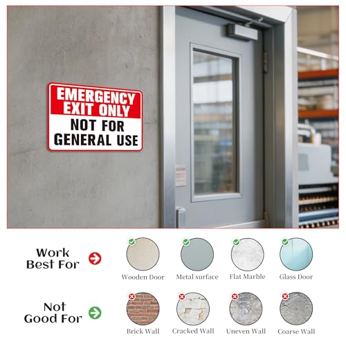 Emergency Exit Only Not For General Use Sign Sticker - color: Emergency Exit Only 493