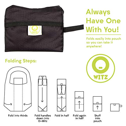 O-WITZ Reusable Grocery Bags | Vibrant Tote Bag For Groceries, Gym, Office, Beach Gear, Toys & More | Washable Design With Large Handles For Maximum Convenience | Folds Into A Small Pouch, Llama - color: Llama