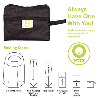 O-WITZ Reusable Grocery Bags | Vibrant Tote Bag For Groceries, Gym, Office, Beach Gear, Toys & More | Washable Design With Large Handles For Maximum Convenience | Folds Into A Small Pouch, Cat - color: Cat