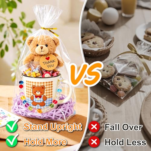 PigPotParty Cellophane Gift Bags 8x14 Inch, 50 Pack, Clear Goodie Bags - color: 8x14 Inch (Pack of 50)
