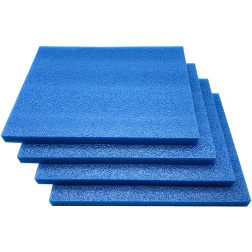 4Pack Customizable Polyethylene Foam Sheets 39.8cmX29.8cmX2.5cm Thickened Foam Pad for Cases & Tools - Blue Foam Sheet for Packaging & Crafts - color: Blue