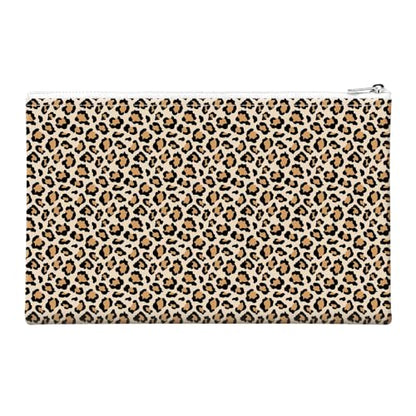 Money Bag with Zipper, Cute PU Leather Cash Bags, Portable Bank Bag Money Pouch for Cash, Coins, Checks, Receipts, Invoices Cosmetics Tools, Deposit Bag for Office Travel, Leopard - color: Leopard