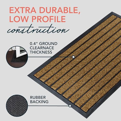 ubdyo Extra Durable Door Mat Outside Entrance (32" x 20", Bright Brown) - color: Bright Brown, size: 32'' x 20'' (Rectangular)