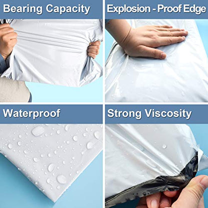 White Poly Mailers 11x15 Inch, 20 Pack Plastic Shipping Bags