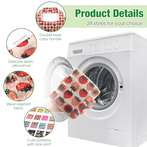 Eccliy 24 Pcs Reusable Grocery Bags Shopping Bags Foldable, Fruits Style - style: Fruits Style