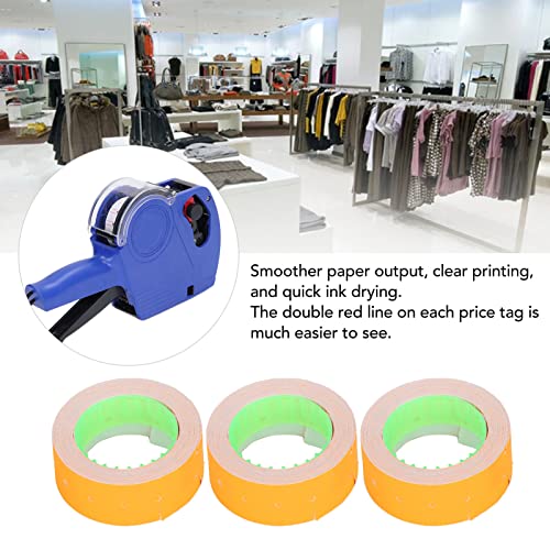 Tyenaza Pricing Labels, 15000 Pieces, Orange, Compatible with M5500, MX5500, AK813, HG979, 21x12mm, Strong Adhesive, Visible, Marking Coding Price Gun Labels - color: Orange