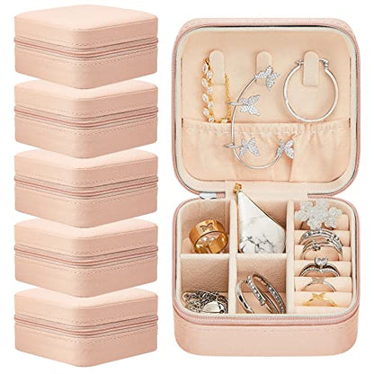 Taiyin 6/12/50 Pcs Travel Jewelry Case Bulk - color: Pink