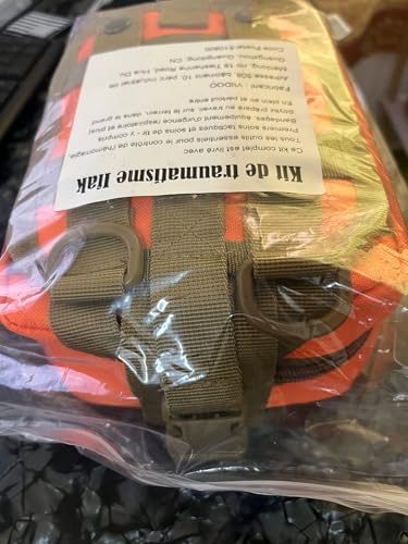 Ifak Trauma Kit, 74 Piece Upgrade Molle Refill Tactical First Aid Supplies - color: Orange