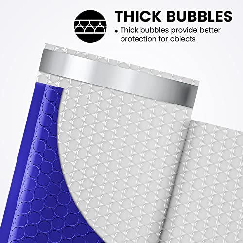 Fuxury 100 Pack 4x8" Bubble Mailers Royal Blue Shipping Padded Envelopes - color: Royal Blue, size: 4×8" 100PC