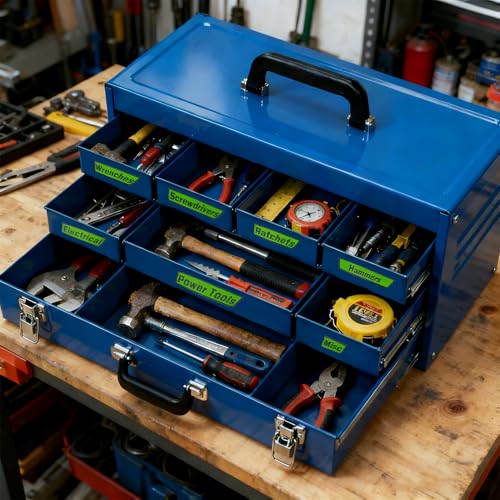 12 Pack Magnetic Tool Box Labels, Toolbox Magnets for Organization - color: Green