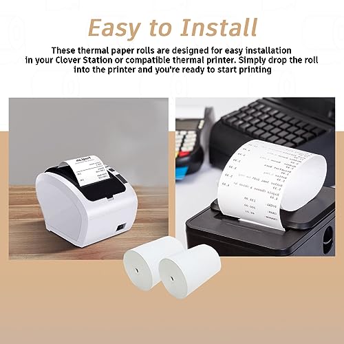 BAM POS Thermal Receipt Paper Rolls 3-1/8"x190' BPA Free (30 Rolls)