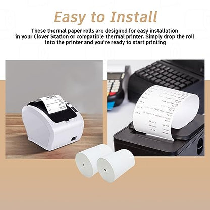 BAM POS Thermal Receipt Paper Rolls 3-1/8"x190' BPA Free (30 Rolls)