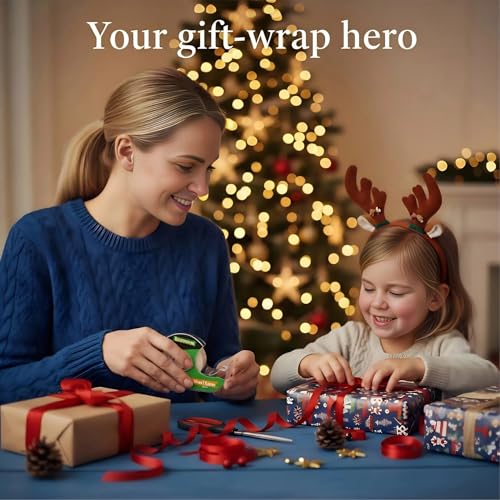 Invisible Clear Tape Bulk Rolls,12 Packs Gift Wrapping Tape with Dispenser - size: Invisible Tape, 12 Pack