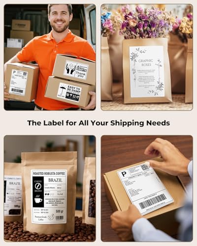 MUNBYN 4"x6" Thermal Printer Label, Shipping Labels, 220 Sheets/Roll - style: 220 Labels