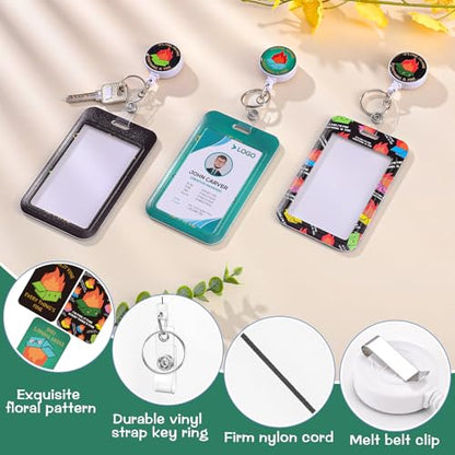 3 Pack Dumpster Fire Badge Holder with Retractable Reel, Vertical Id Case - color: Fire Dumpster