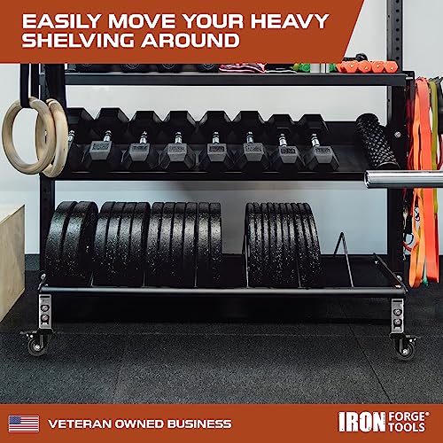 Iron Forge Tools Rolling Storage Rack Caster Wheels, Set of 4-3 Inch - size: 3 Inch - 1360 lb Capacity