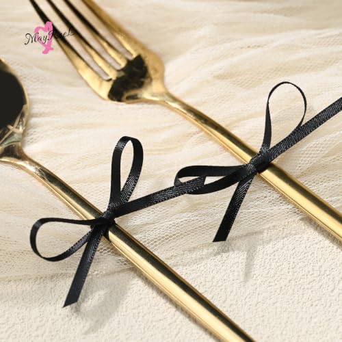 MAYREEL Black Satin Ribbon 1/8 Inch Double Faced 50 Yards - color: Black, size: 1/8 Inch