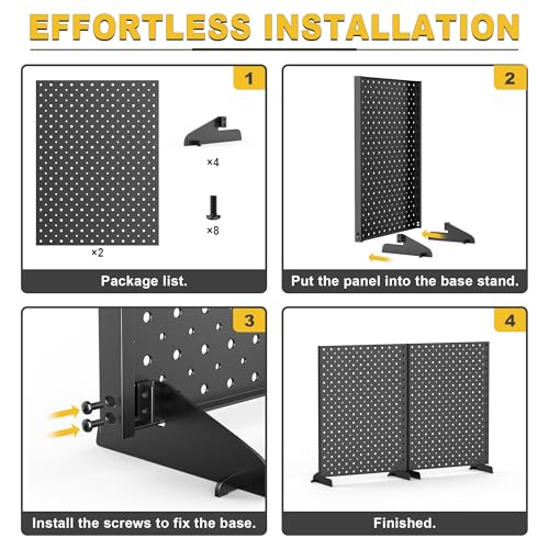 Ultrawall Pegboard Display Stand, Metal Tabletop Pegboard Display - size: 2Pack 12"X16"