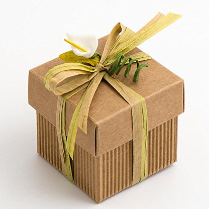 Italian Options Paper Raffia Ribbon 7mm x 100M - Caramel - color: Caramel