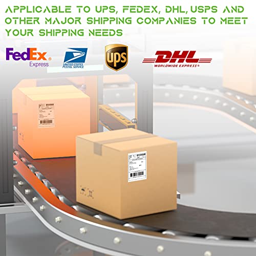 MFLABEL 4x6 Direct Thermal Labels (500 Labels) 4" x 6" Perforated Shipping Labels Compatible with Zebra Printers Fanfold Thermal Label Stickers for Shipping Packages - 1 Stacks White Labels - size: 500 Labels/ Stacks White