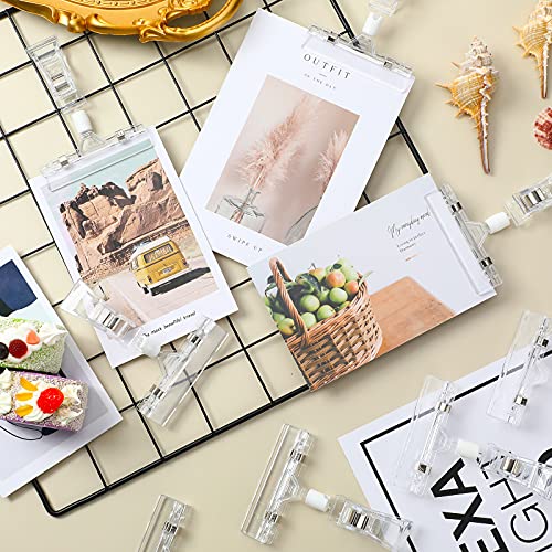 20 Pieces Plastic Merchandise Sign Holder Clips Clear Vendor Display Stand