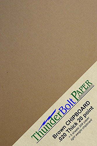 150 Sheets Chipboard 20pt (Point) 3 X 5 Inches Light Weight Photo|Postcard Size .020 Caliper Thick Cardboard Craft|Ship Brown Kraft Paper Board - size: 3x5 – 150 Sheets