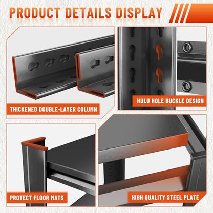 Adjustable Storage Shelves for Pantry, Kitchen, Garage - size: 4-Tier 63"Hx 45.3"W x17.7"D