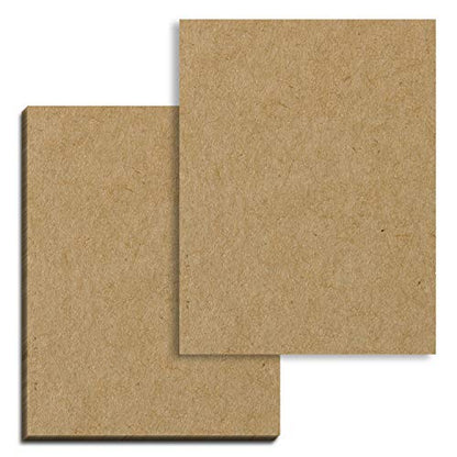 100 Sheets, Brown Kraft Cardstock, 200 GSM (75 lb. Cover), 8.5 x 11 inches - size: 100 Sheets