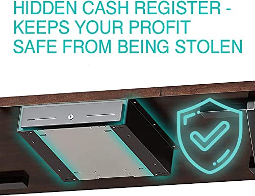 Cash Drawer Under Counter Mount Brackets 2.6 x 16.3 x 4.1 inches - Black - color: Black, size: 16 Inches (1 Pack)